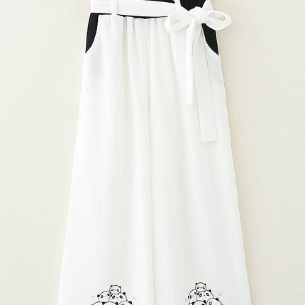 Casual Pants Nine-Point Pants Girl Loose Wild Wide-Leg Pants Women