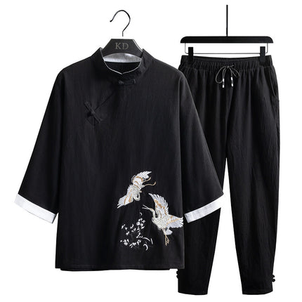 Summer New Chinese Style Suit Men