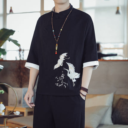 Summer New Chinese Style Suit Men