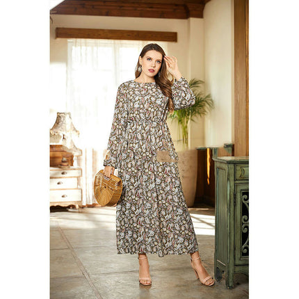 Plus Size Long Skirt Long Sleeve Elegant Party Dress