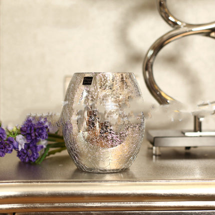 Electroplated Silver Glass Vase Flower