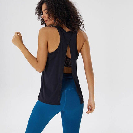 Yoga Top Sports Shirt Yoga Tank Top Women Loose Shirt Ladies Workout Tops Workout Shirt