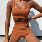 Orange square collar