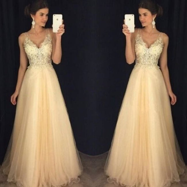 Lady Lace Dresses Evening Gown Wedding