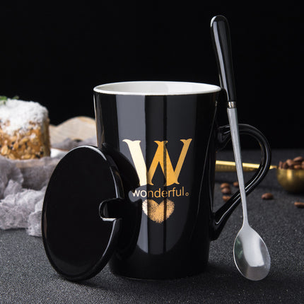 Creative Ceramic Mug With Last Name Letter Mug