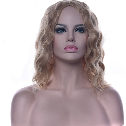 Black Short Curly Hair Cap, High Temperature Silk Short Hair Cosplay Wig Headgear