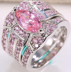 European and American couples combination rings Engagement zircon rings Hot set ring