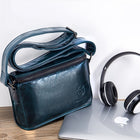Leather Shoulder Men's Leather Horizontal Small Square Bag