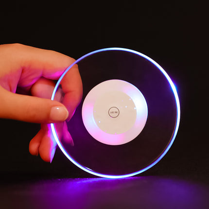 LED Luminous Coaster Glowing Coaster Cocktail Coaster Party Supplies
