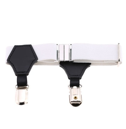 Popular high-end sexy tide men and women gentleman white-collar dress double head duckbill buckle hoist buckle garter socks