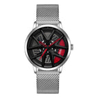 Mesh With Silver Red