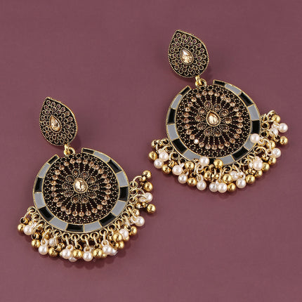 Indian Bell Alloy Bead Earrings