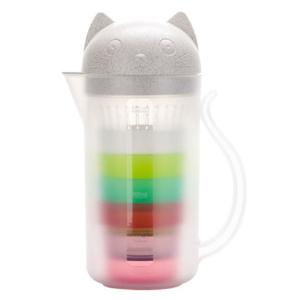 Cat Water Cup Kettle Set Plastic Bottles Environmentally Portable Teapot with Filter