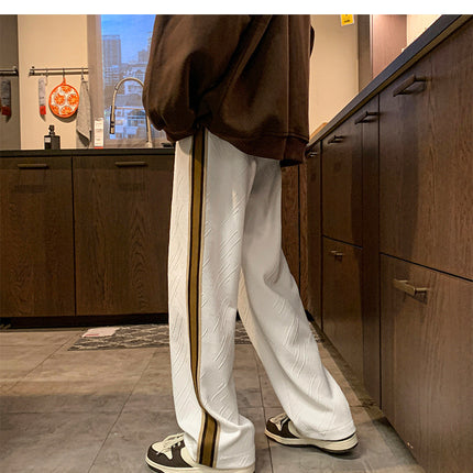 Striped Stitching Pants Same Style Thick Loose Track Sweatpants