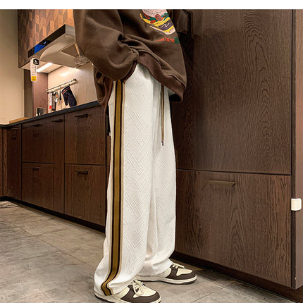 Striped Stitching Pants Same Style Thick Loose Track Sweatpants