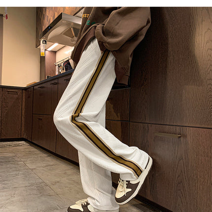 Striped Stitching Pants Same Style Thick Loose Track Sweatpants