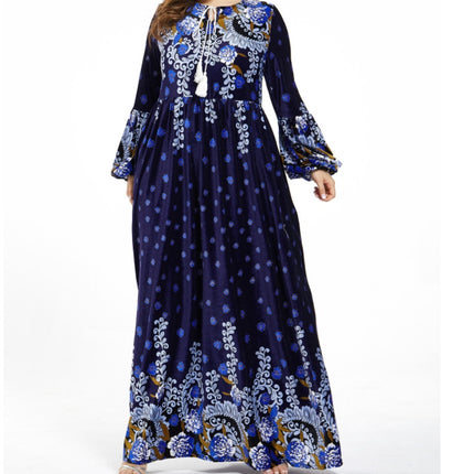 Gold velvet plus size dress
