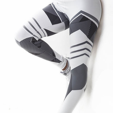 Printed Reflective Sport Yoga Pants Women Fitness Gym Leggings Running Compression Tights Quick Dry Sport Clothes Trousers