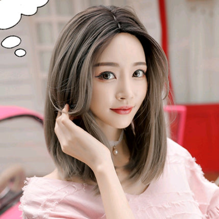 Wig in the long straight hair fashion realistic wig wig long straight hair