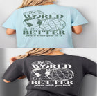 Letter 2D Printed Starry Sky Earth Cotton T-shirt Loose Short Sleeve Top