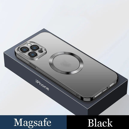 Electroplating Dust Net Wireless Charging Magsafe Magnetic Mobile Phone Case