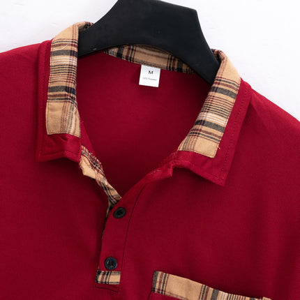 Men's Fashion Casual Solid Color Sports Polo Shirts