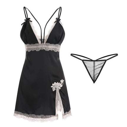Sexy and sexy nightdress in comfortable silk