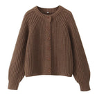 Women's Puff Sleeve Knitted Cardigan Sweater