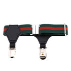 Popular high-end sexy tide men and women gentleman white-collar dress double head duckbill buckle hoist buckle garter socks