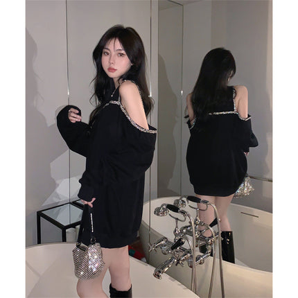 Long-sleeved Strapless Loose Tank Tops For Women