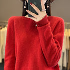 Women's Round Neck Sweater Loose Knitted Bottoming Sweater
