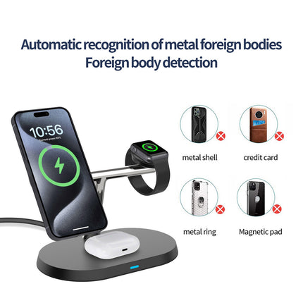 3in1 Magnetic Wireless Charger Stand For IWatch AirPod  15 14 13 16