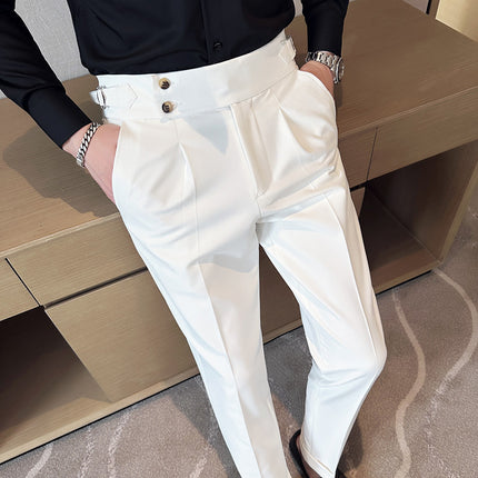 Slim Double-breasted Closure Collar Vest Pants Suit
