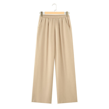 Long Sleeve Shirt Loose Wide Leg Pants Casual Two-piece Suit