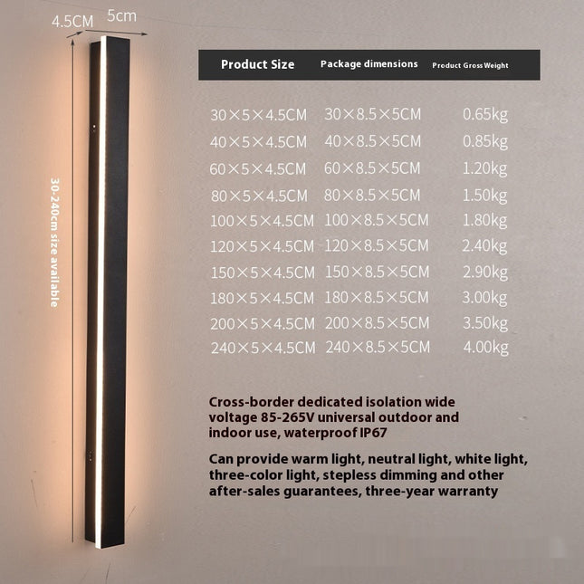 Outdoor Waterproof Magic Minimalist Strip Color Light