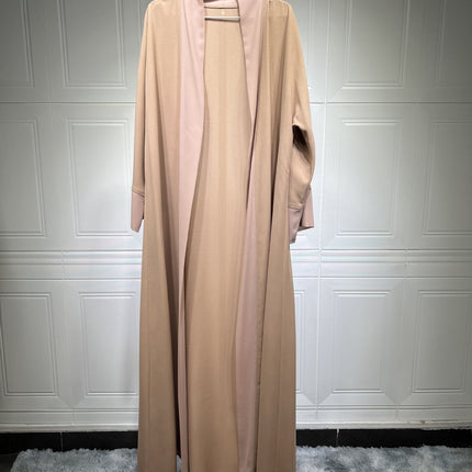 Muslim Cardigan Coat Chiffon Patchwork