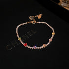 Fashion Jewelry Zircon Geometric Square Bracelet South Korea Fashion Elegant Heart Bracelet Internet Celebrity Light Luxury