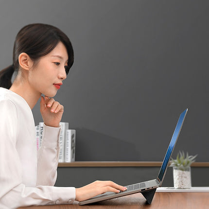 Portable notebook stand with 16 ° viscose