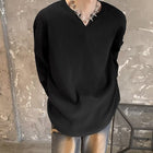 Plus Size Striped Texture Draping Solid Color