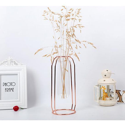 Geometric Rose Gold Vase