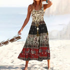 Women Floral Summer Maxi Dress Casual Beach Printed Sleeveless Boho Flowy Tank Sundress