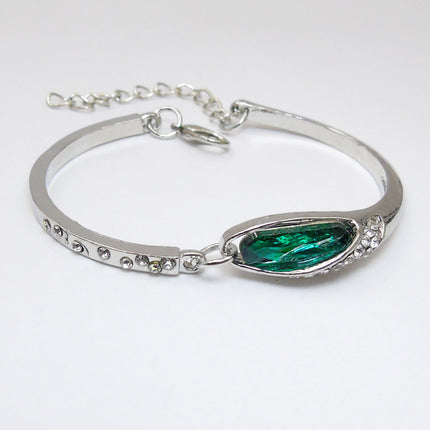 Stainless Steel Silver Crystals Bracelets
