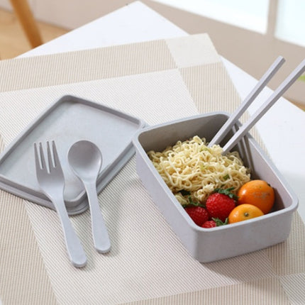Lunch Box Bamboo Fiber Microwave Oven Bento