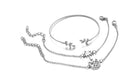 Modyle   Gold Color Crystal Wedding Bracelets Set CZ Stone Heart Bracelets Bangles For Woman