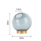 Round glass vase