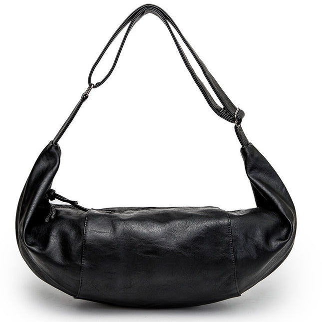 Large New Men's Soft Leather Crossbody Casual Travel Bag