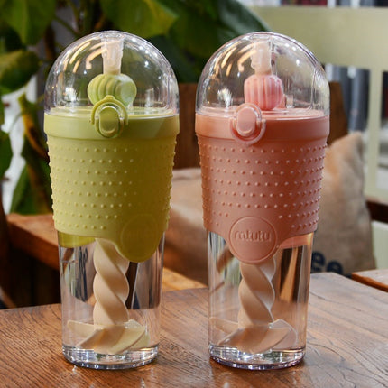 500ML Kids Plastic Water bottles Protein Shaker Blender Bottles with straw BPA Free Portable Sport My Water bottles