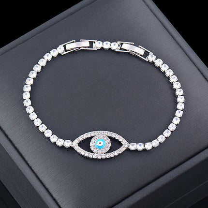 Fashion Light Luxury Zircon Blue Eye Bracelet