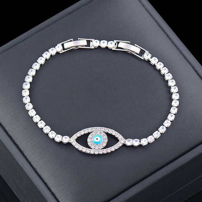 Fashion Light Luxury Zircon Blue Eye Bracelet