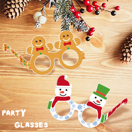 Christmas Children's Paper Glasses Party Decoration Supplies